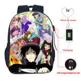 Kamisama Kiss USB Charging Backpack Students Travel School Bag
