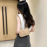 Minimalist Women Handbag Zipper Closure Casual Shoulder Bag