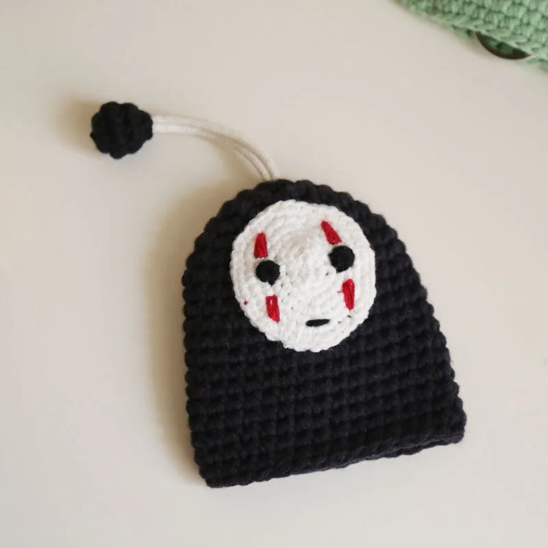 Rainbow Unisex Key Bag Hand Knitting Key Wallets Car Key Holder Case