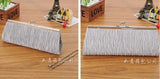 Crystal Satin Evening Bag Clutches Purse Long Purse