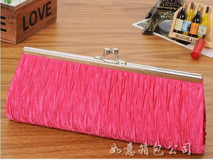 Crystal Satin Evening Bag Clutches Purse Long Purse