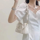 Small Flap Underarm Bag Wrinkled Cloud French Shoulder Bag