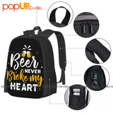 Beer Never Broke My Heart Backpack Large Capacity Softback Storage Bag