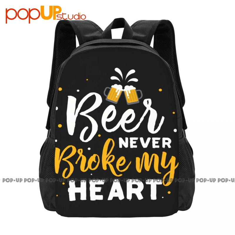 Beer Never Broke My Heart Backpack Large Capacity Softback Storage Bag