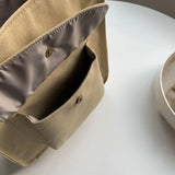 Beige Thick Canvas Casual Tote Women Package Canvas Bag Handbags Shoulder Bag