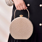 Beige Crossbody Lace Pattern Purse Small Shoulder Bag