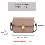 Beige Lock Shoulder Bag Lady Leather Bag Party Female Cross Body Bag