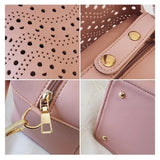 Beige Leather Handbags Tote Large Capacity Bucket Bag