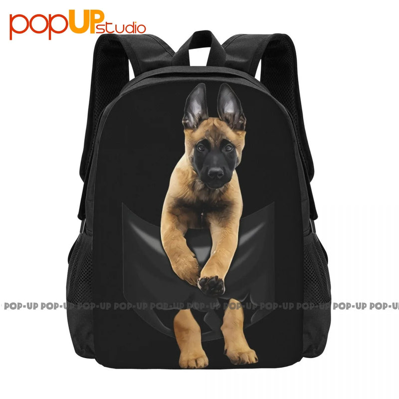 Belgian Malinois Dog Backpack Large Capacity School Beach Gym Bag