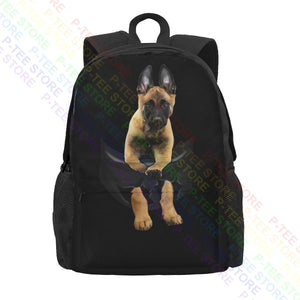 Belgian Malinois Dog In Pocket Backpack