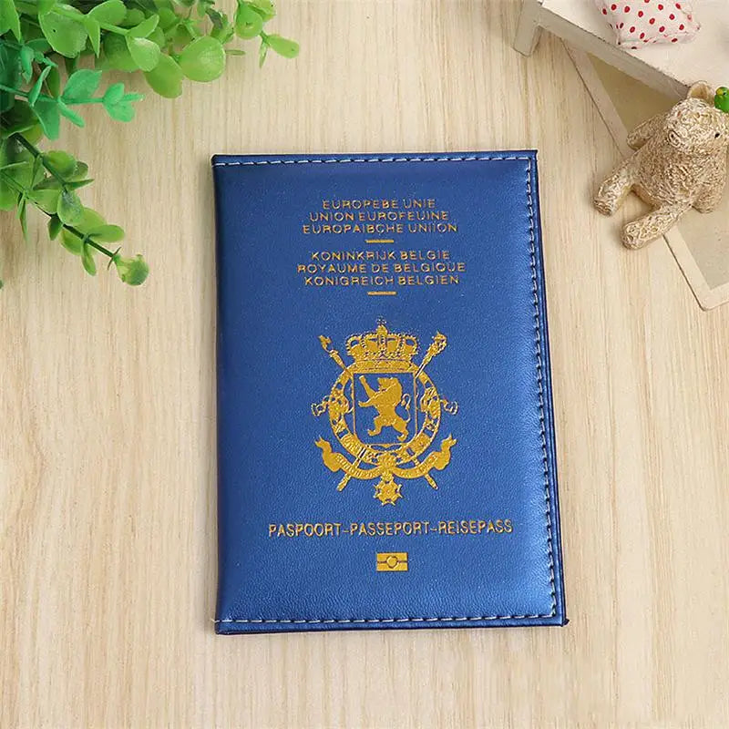 Belgium Versatile Travel Passport Holder Durable Passport Wallet