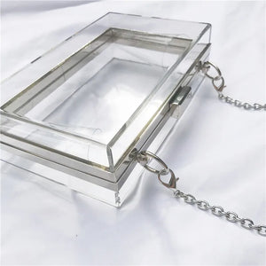 Bella Joy Acrylic Clutch Chain Box Women Shoulder Bags