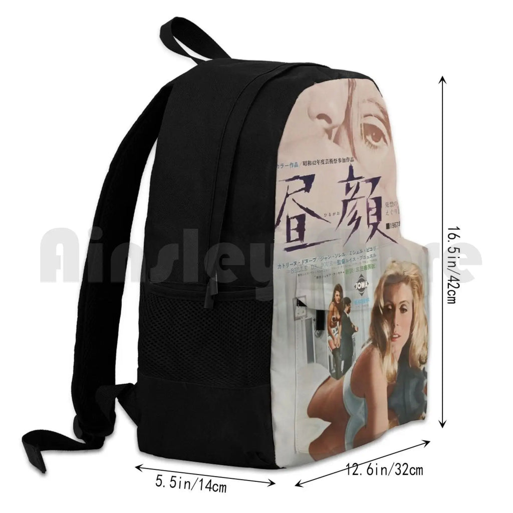 Vintage Japanese Movie Poster Outdoor Hiking Backpack