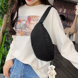 Canvas Shoulder Bag Women Outdoor Travel Organizer Fanny Pack