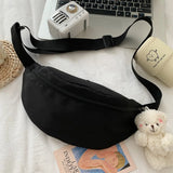 Canvas Shoulder Bag Women Outdoor Travel Organizer Fanny Pack