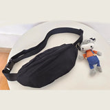 Canvas Crossbody Shoulder Bag for Women with Accessories