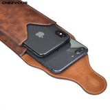 Leather Belt Clip Phone Case Sports Travel Storage Bag