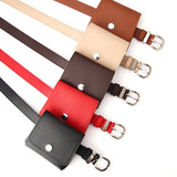Women's PU Leather Belt with Detachable Bag Dress Decoration