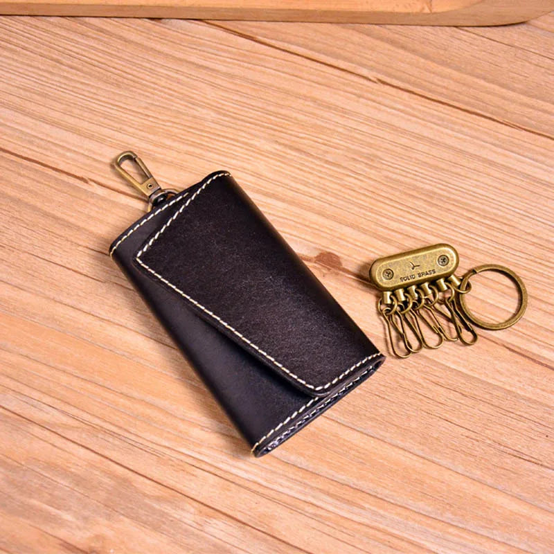 Bemoreal Key Wallets Leather Keychain Cover Solid Key Case Bag Men Key Holder