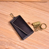Bemoreal Key Wallets Leather Keychain Cover Solid Key Case Bag Men Key Holder