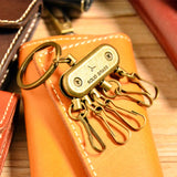 Bemoreal Key Wallets Leather Keychain Cover Solid Key Case Bag Men Key Holder