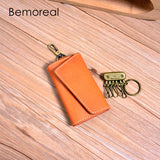 Bemoreal Key Wallets Leather Keychain Cover Solid Key Case Bag Men Key Holder