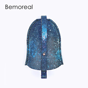 Bemoreal Leather Keychain Wallet Unisex Starry Key Holder