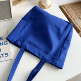 Bentoy Canvas Tote Bag Letter Printing Schoolbag Zipper Shoulder Shopping Bag