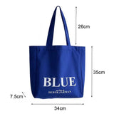 Bentoy Canvas Tote Bag Letter Printing Schoolbag Zipper Shoulder Shopping Bag