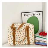 Bentoy Milkjoy Cartoon Bear Flower Quilted Cotton Shoulder Bag