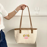 Bentoy Milkjoy Floret Shopping Bags Drawstring Casual Canvas Bag