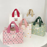 Bentoy Milkjoy Picnic Broken Flower Lunch Box Bag Canvas Bento Bags