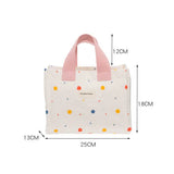 Bentoy Milkjoy Picnic Broken Flower Lunch Box Bag Canvas Bento Bags