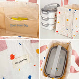 Bentoy Milkjoy Picnic Broken Flower Lunch Box Bag Canvas Bento Bags