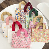 Bentoy Milkjoy Picnic Broken Flower Lunch Box Bag Canvas Bento Bags