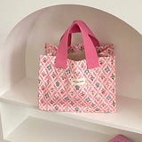 Bentoy Milkjoy Picnic Broken Flower Lunch Box Bag Canvas Bento Bags