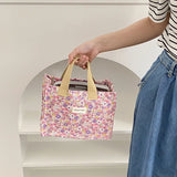 Bentoy Milkjoy Picnic Broken Flower Lunch Box Bag Canvas Bento Bags