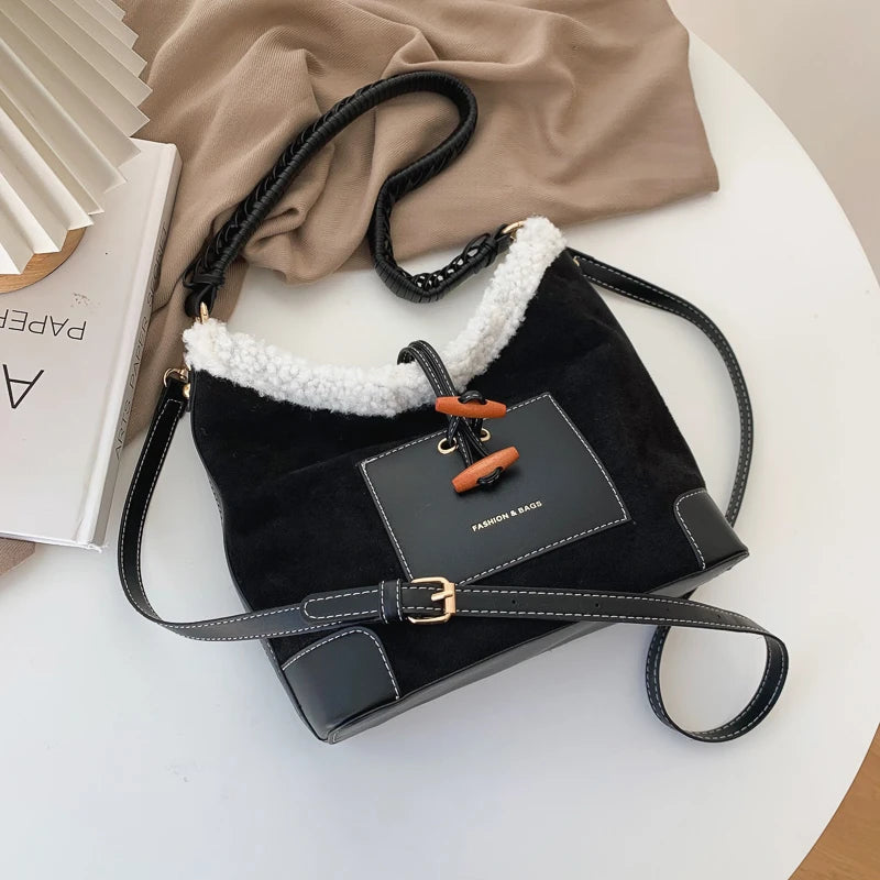 Berber Fleece Women Shoulder Bags Winter Handbag