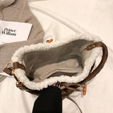 Berber Fleece Women Shoulder Bags Winter Handbag