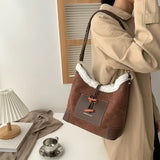 Berber Fleece Women Shoulder Bags Winter Handbag