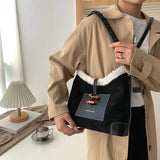 Berber Fleece Women Shoulder Bags Winter Handbag