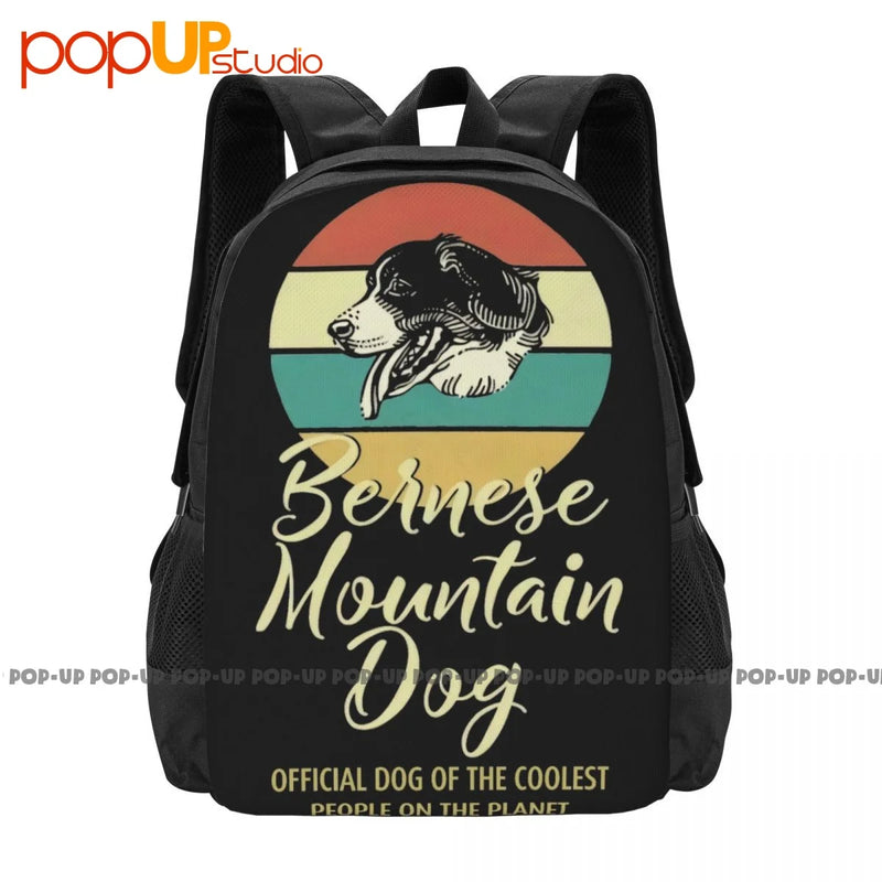Bernese Mountain Dog Print Backpack Large Capacity Softback Bag