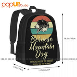 Bernese Mountain Dog Print Backpack Large Capacity Softback Bag
