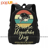 Bernese Mountain Dog Print Backpack Large Capacity Softback Bag