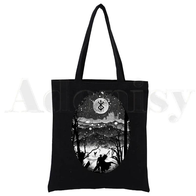 Berserk Guts Swordsman Gatsu Zodd Canvas Print Shopping Bags Girls Life
