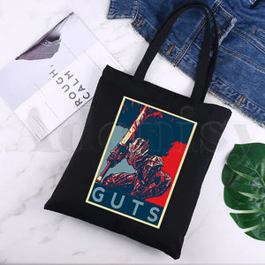 Berserk Guts Swordsman Gatsu Zodd Canvas Print Shopping Bags Girls Life