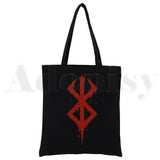 Berserk Guts Swordsman Gatsu Zodd Canvas Print Shopping Bags Girls Life