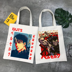 Berserk Guts Shopping Bag Tote Mythology Warrior Anime Jute Fabric