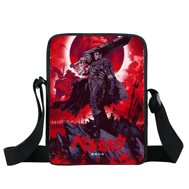 Berserk Anime Messenger Bag Women Small Satchel Canvas Shoulder Bag