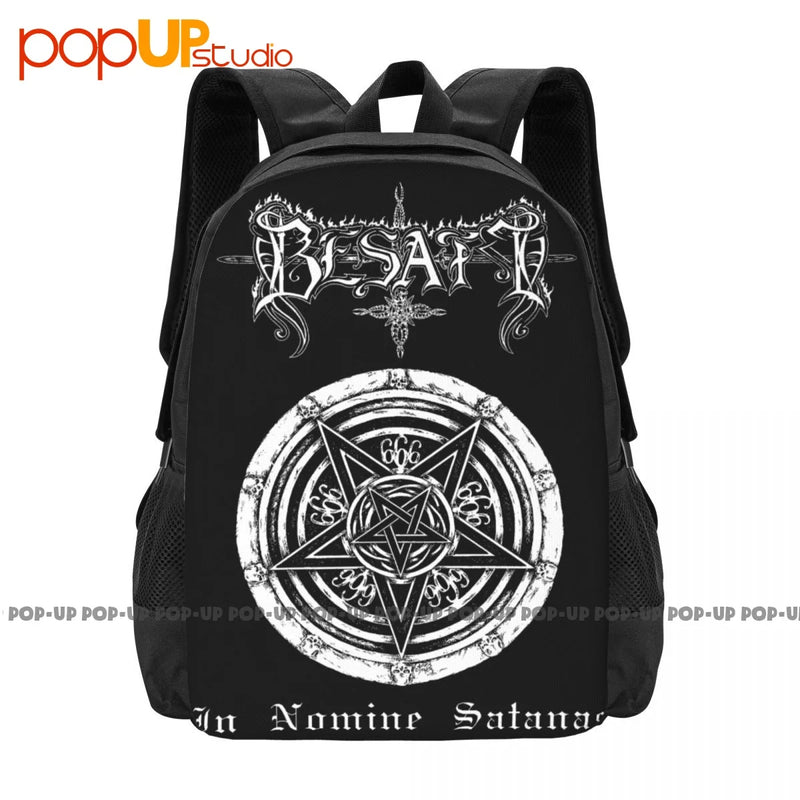 Besatt In Nomine Satanas S Backpack Large Capacity Print Softback